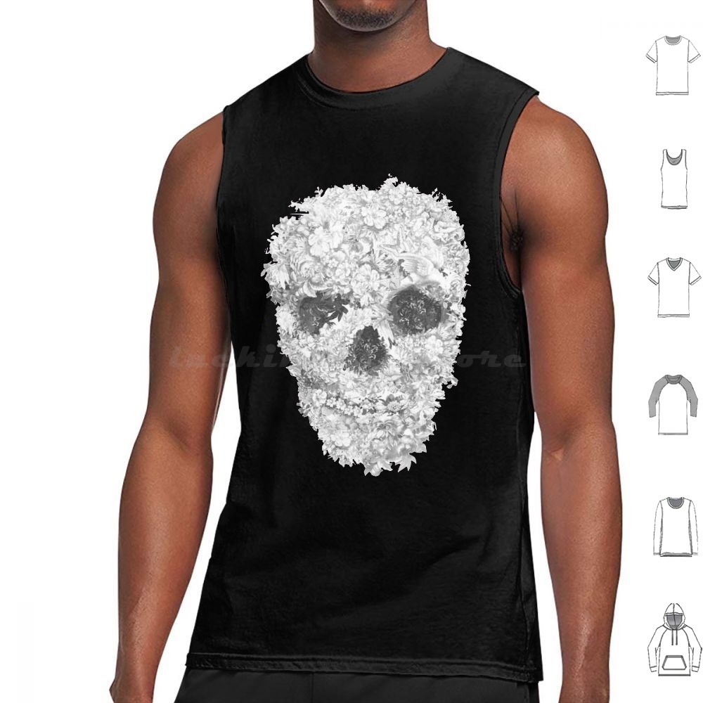Men Shoes Essentials - Skull Floral Essential T Tank Top