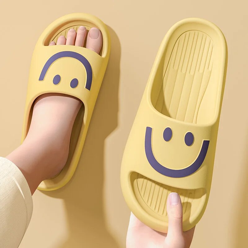 Men'S Shoes Slip On - Sendal Rumah Berbentuk Awan dengan Wajah