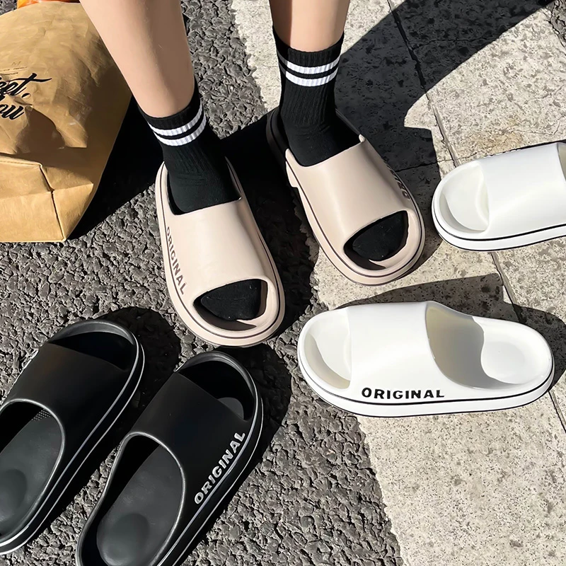 Men'S Shoes Slip On - Sandal Pasangan Musim Panas Warna Solid