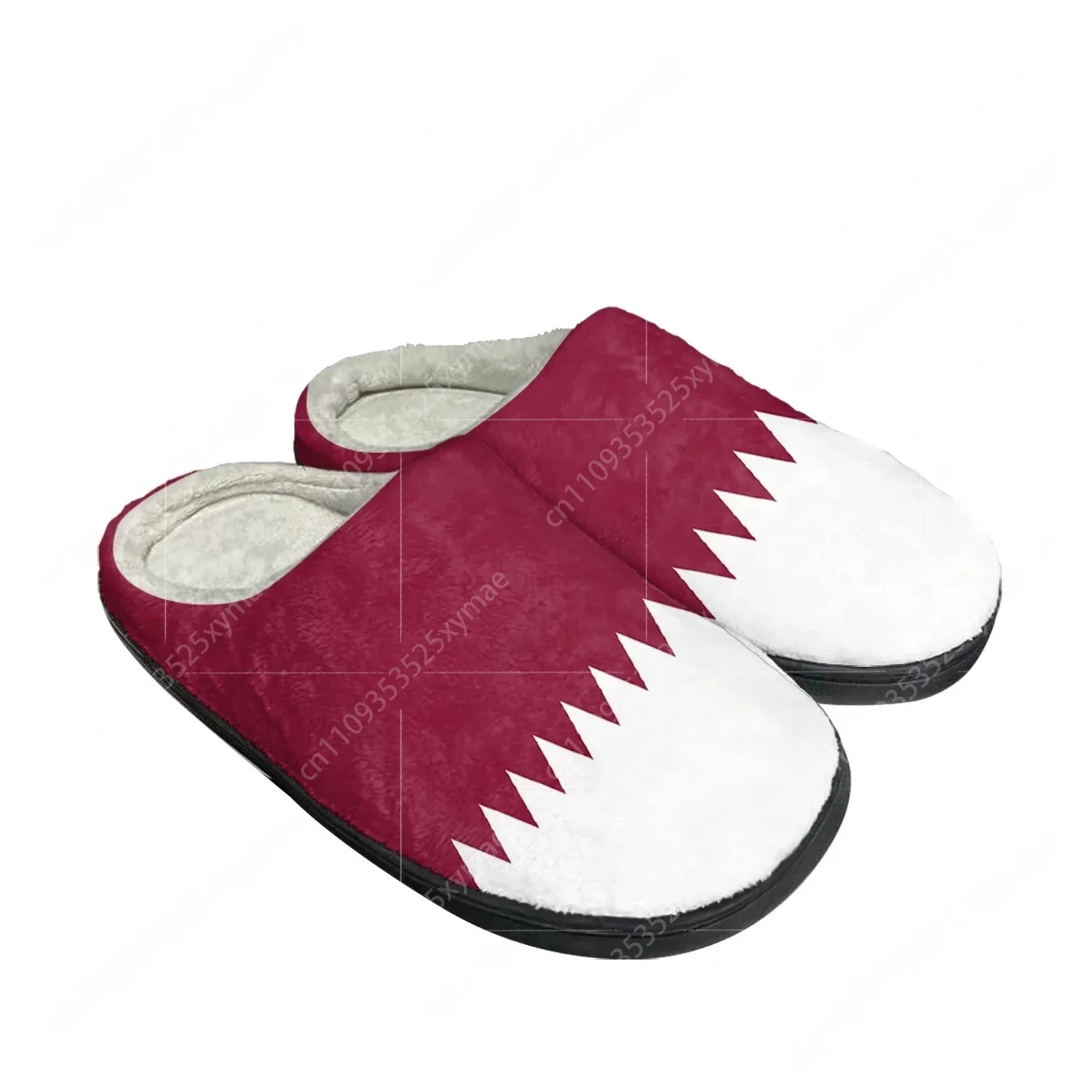 Men Shoes Qatar - Sandal Rumah Katun Custom Bendera Qatar