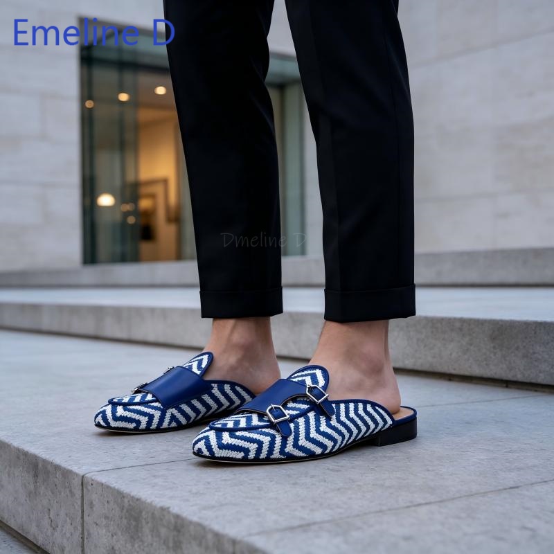 Men Shoes Loafers - Sepatu Loafer Tanpa Tali Berbahan Tekstil