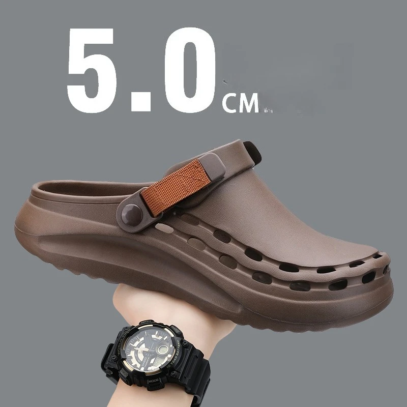 Men Shoes Essentials - Sandal Pria Warna Solid EVA Cepat