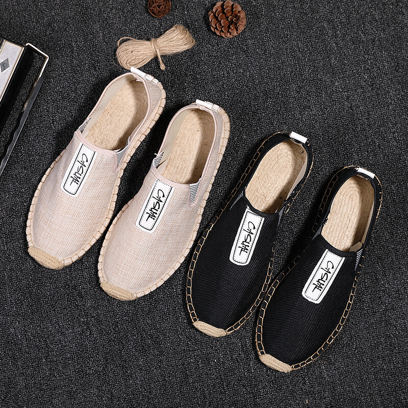 Men Shoes Loafers - Sepatu Kasual Pria Linen, Loafer, Sepatu