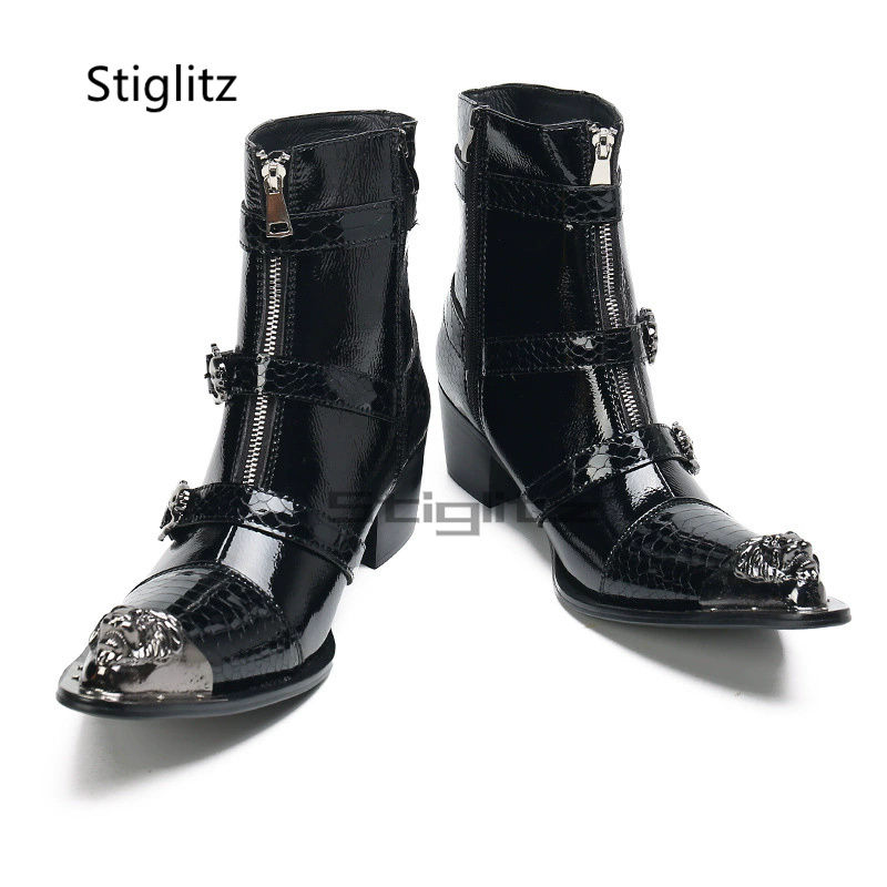 Sepatu Boots Chelsea Kulit Pat - Men Shoes H&M ulasan dan harga