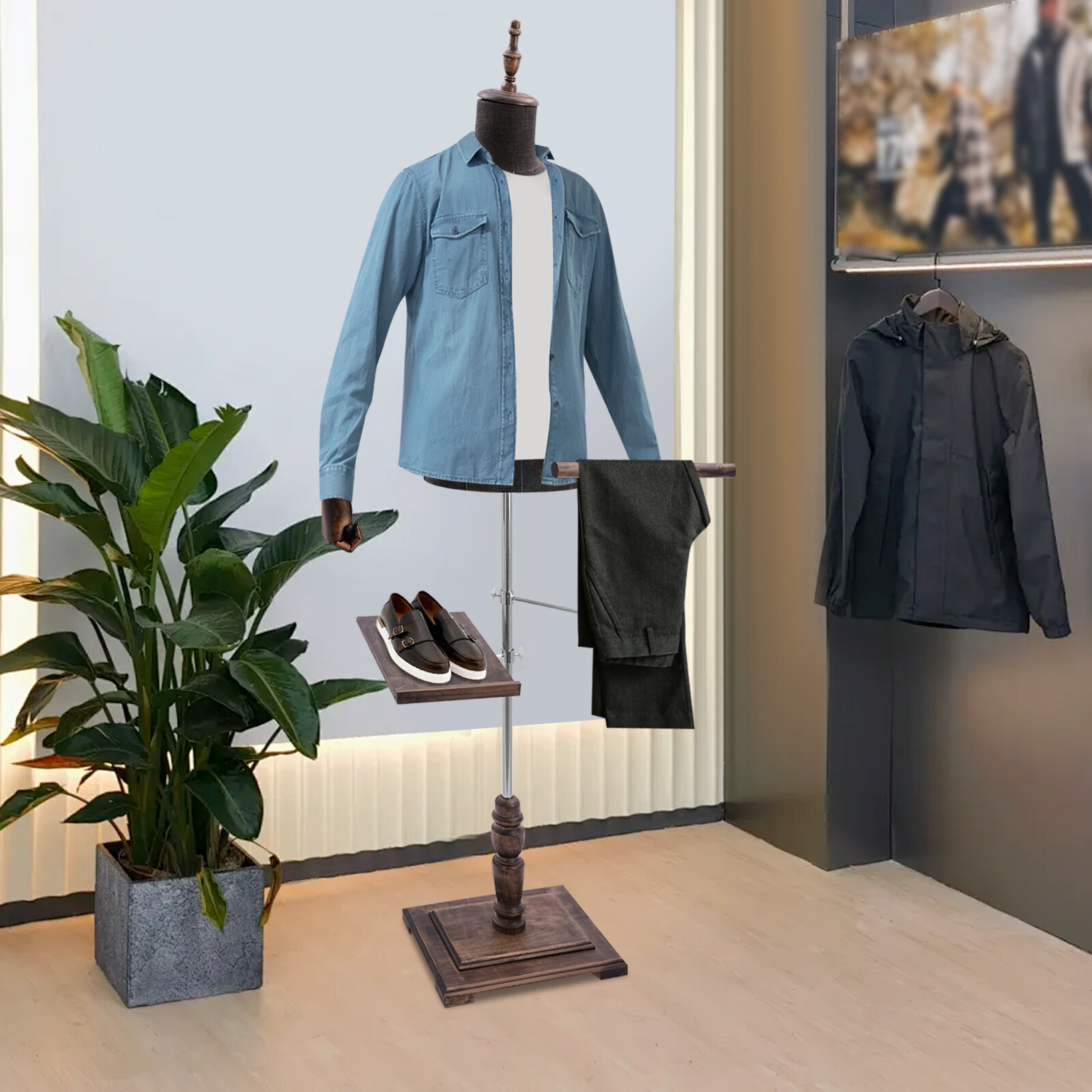 Manekin Pria dengan Lengan, Ra - Men Shoes Rack ulasan dan harga