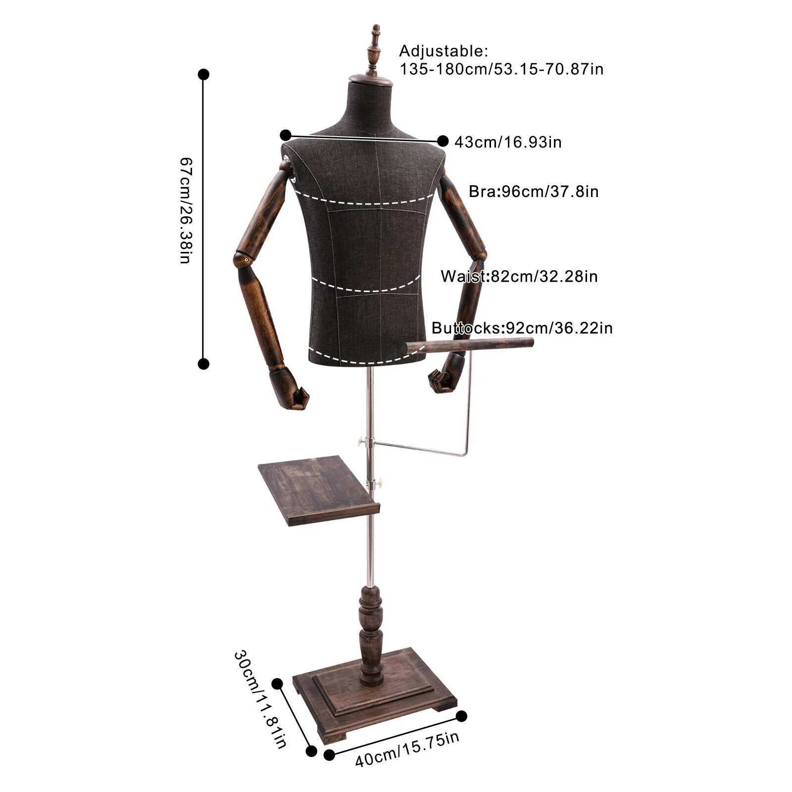 Manekin Pria dengan Lengan, Ra - Men Shoes Rack ulasan dan harga