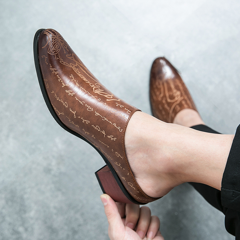Sepatu Kulit Pria Cokelat Mode - Men Shoes On ulasan dan harga