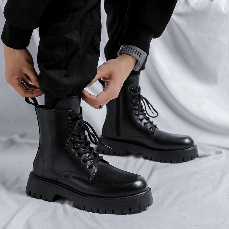 Sepatu Bot Kulit Asli Pria Mew - Men Shoes Brands ulasan dan harga
