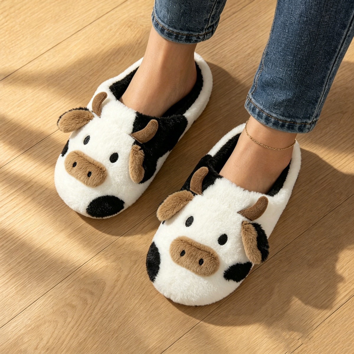 Sandal Rumah Bulu Sapi Nyaman  - Men'S Shoes Slip On ulasan dan harga