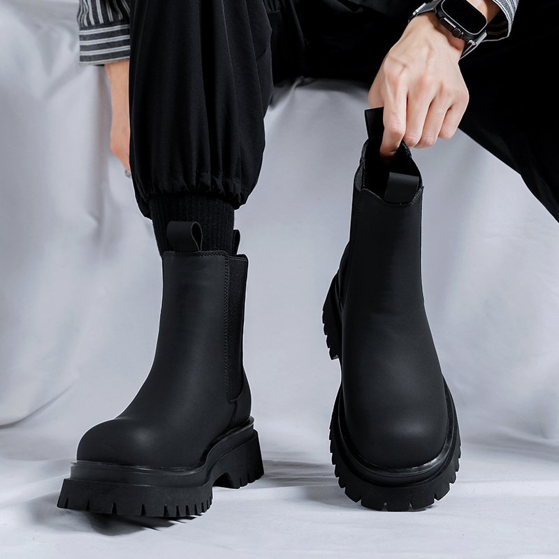 Sepatu Boots Hitam Tinggi Mode - Men Shoes Brands ulasan dan harga