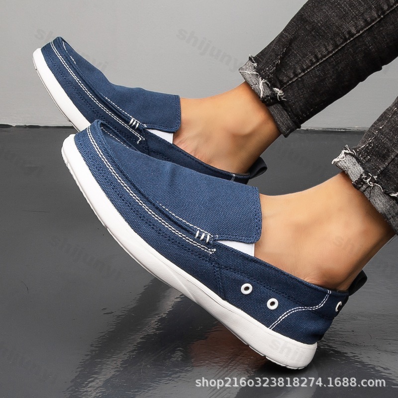 Sepatu Kasual Kanvas Pria Musi - Men Shoes Loafers ulasan dan harga