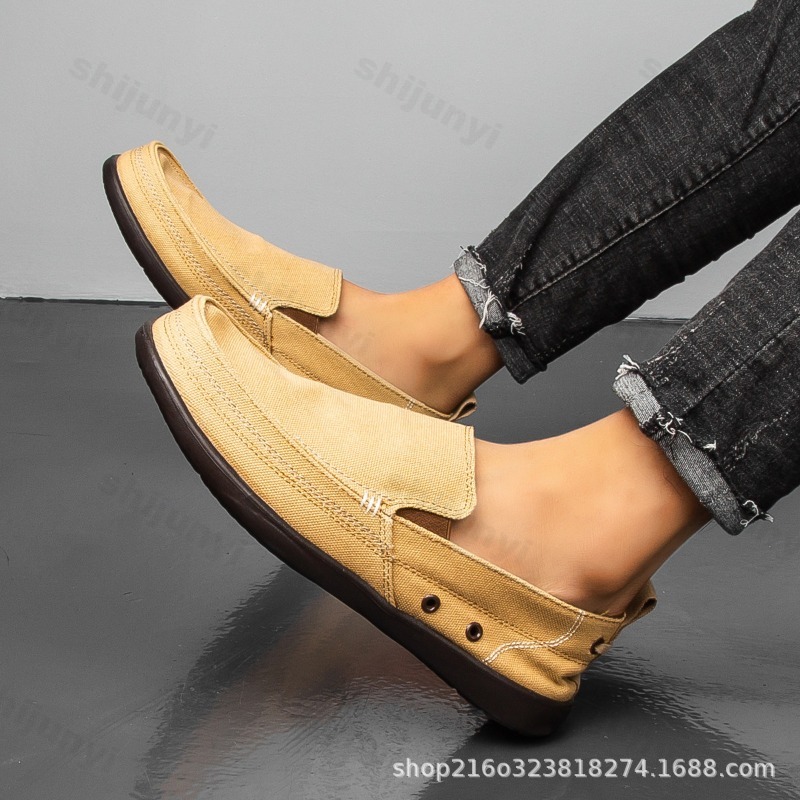 Sepatu Kasual Kanvas Pria Musi - Men Shoes Loafers ulasan dan harga