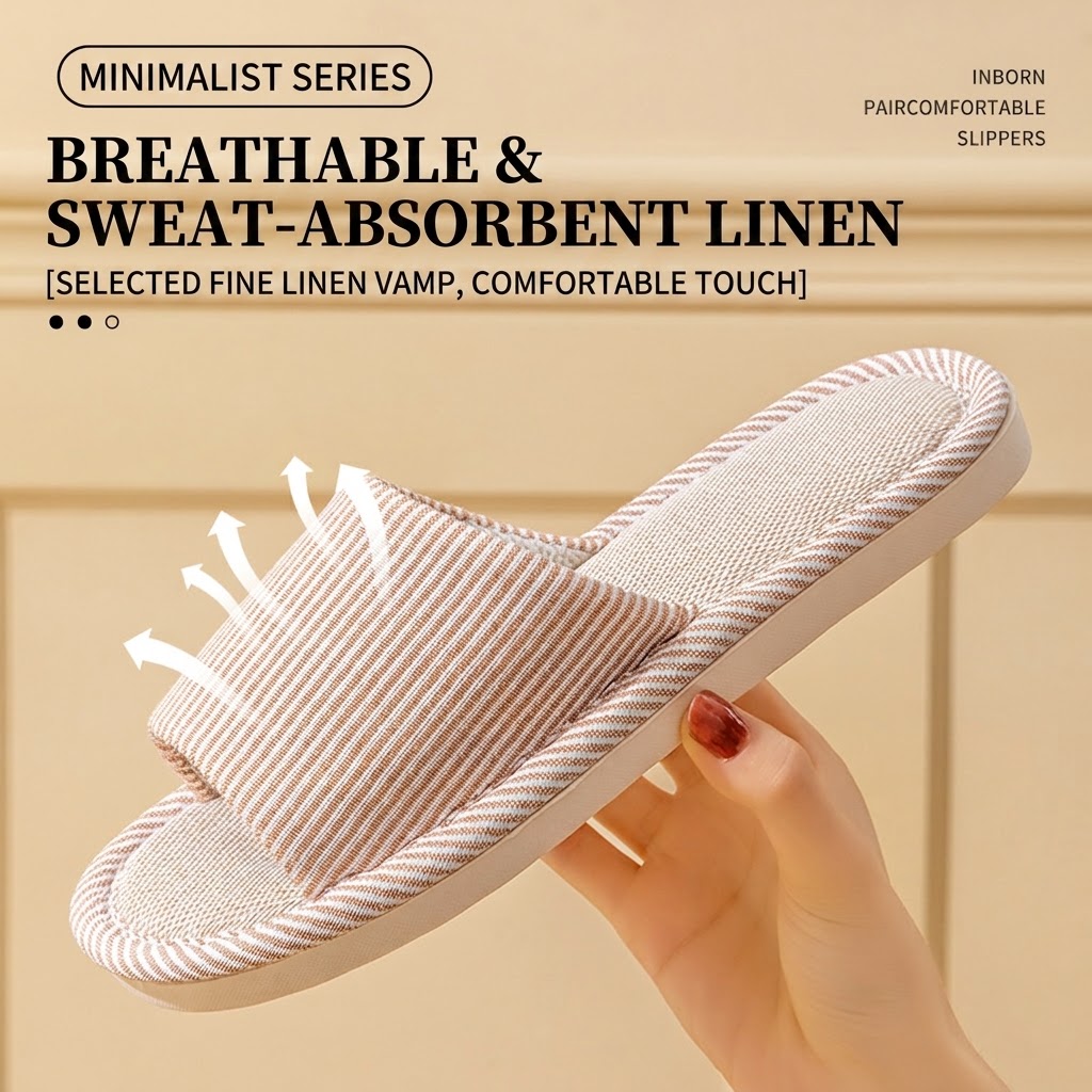 Sandal Linen Rami Bernapas unt - Men'S Shoes Slip On ulasan dan harga
