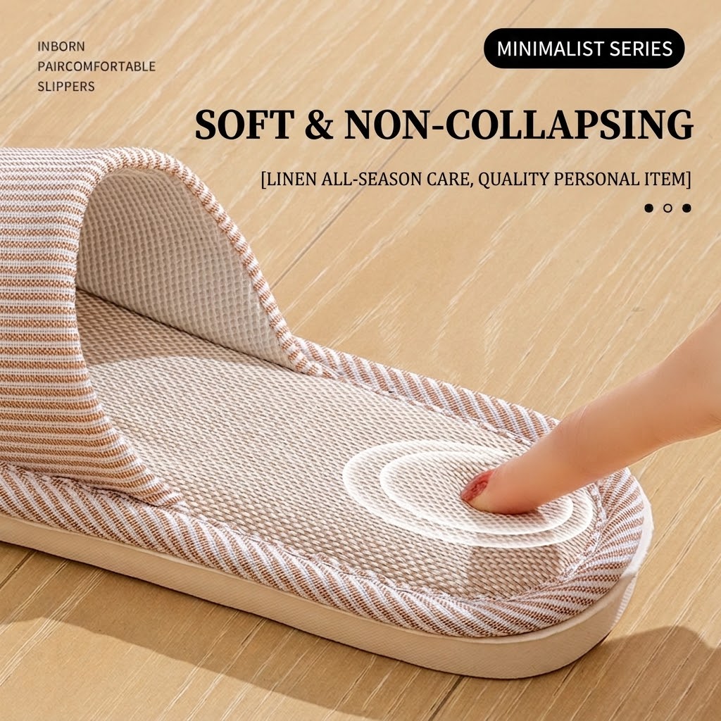 Sandal Linen Rami Bernapas unt - Men'S Shoes Slip On ulasan dan harga